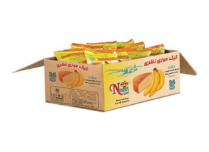 قیمت کیک موزی نظری + مشخصات بسته بندی عمده و ارزان